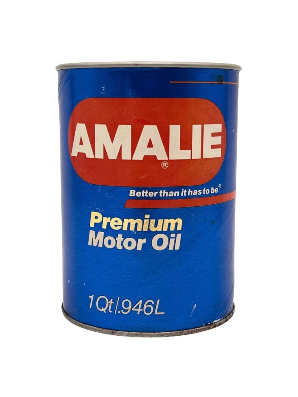 Amalie Premium SAE 30 Non-Detergent Motor Oil 1 Quart Vintage Can Made In USA